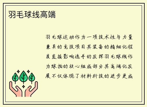 羽毛球线高端